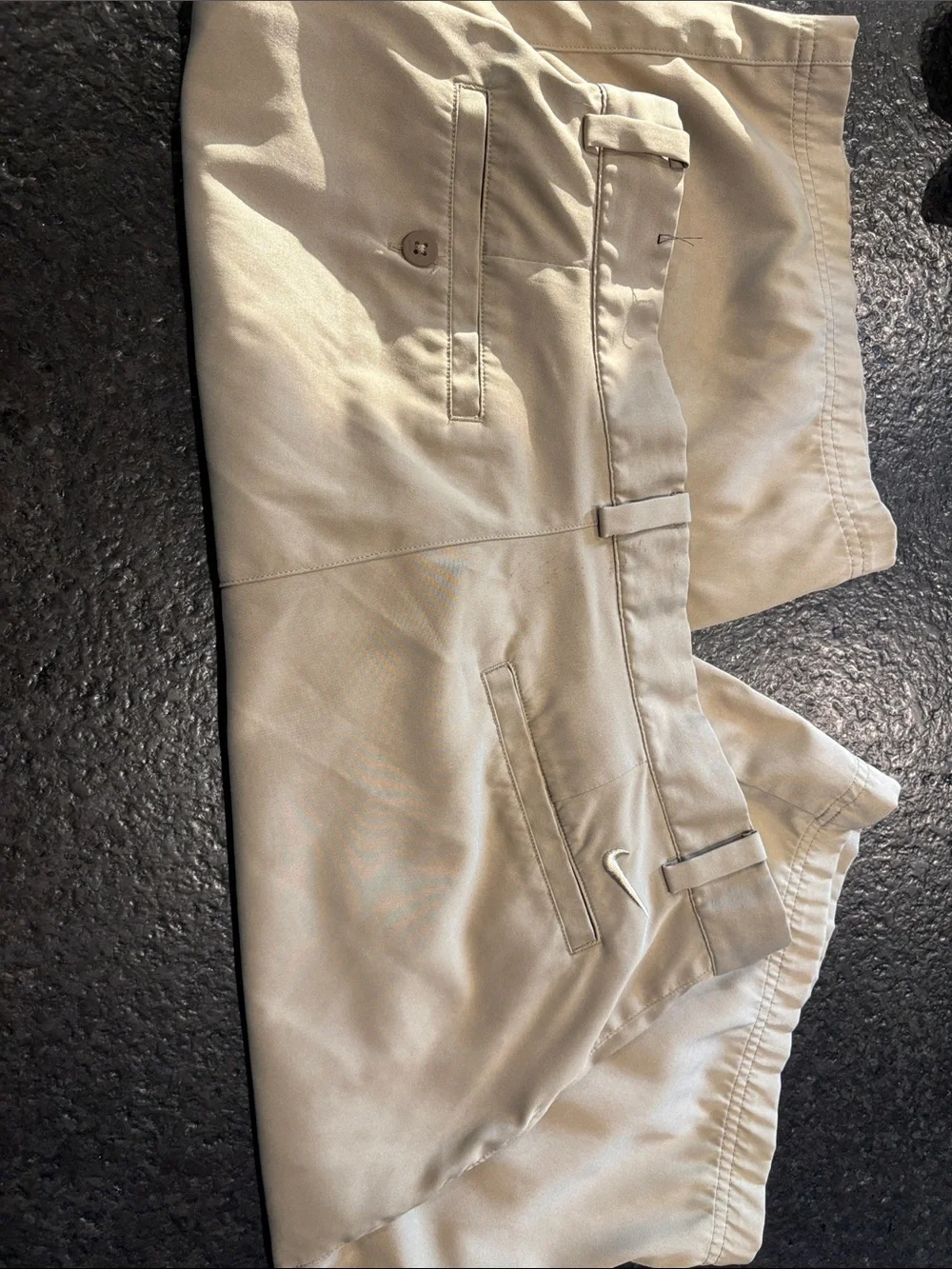 Nike Men's Flat Front Shorts in Khaki Beige